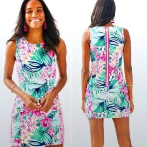 Lilly Pulitzer Mila Stretch Shift Dress Size 14 in Via Flora